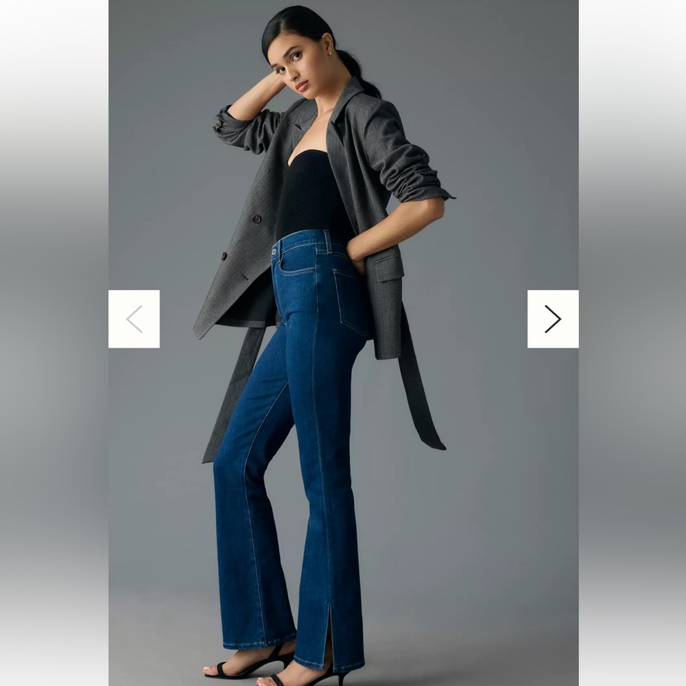 Le Jean | NWT Anthropologie Stella High-Rise Flare Jeans slit ankle size…